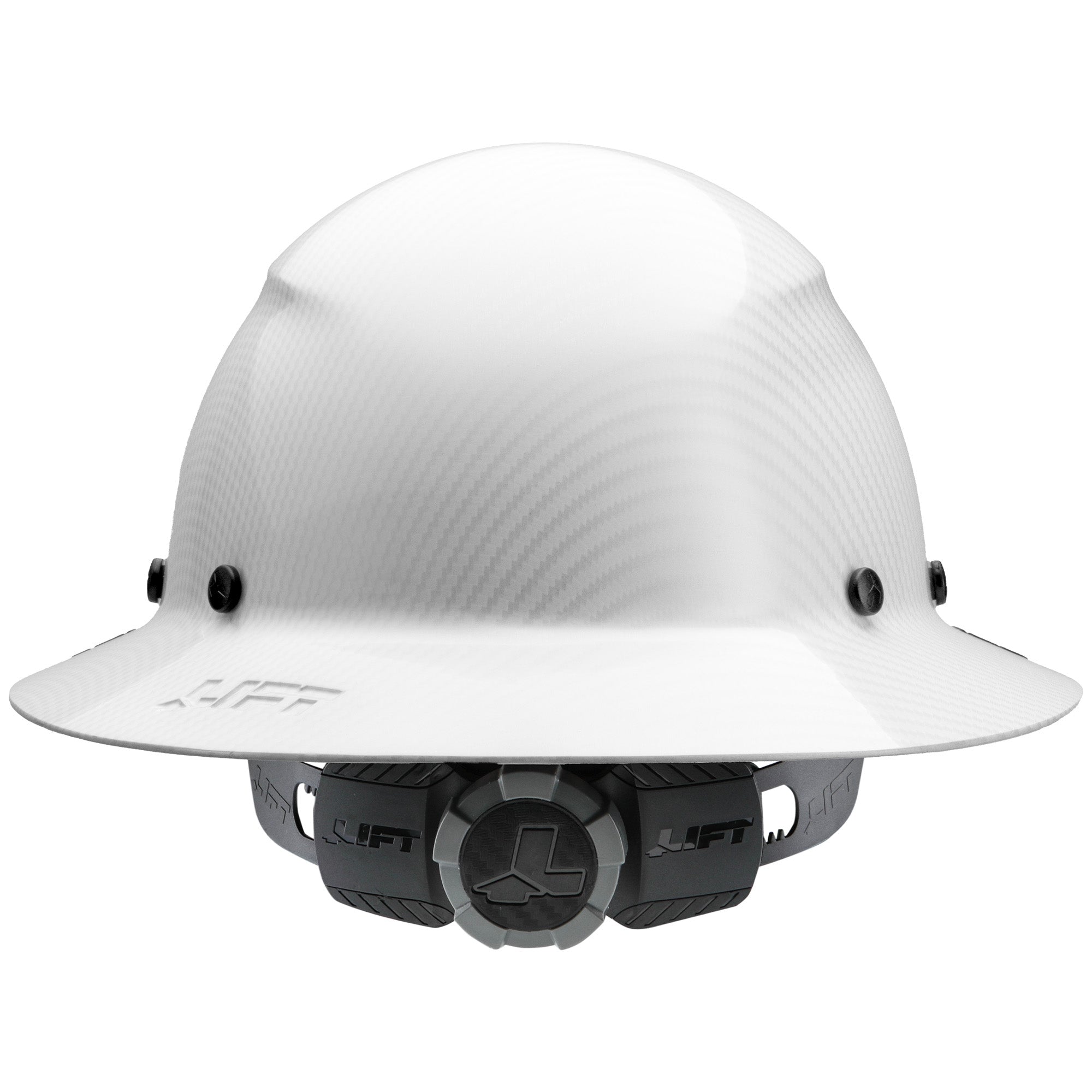 DAX White Carbon Full Brim Hard Hat - Gloss