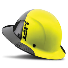 DAX Fifty 50 Carbon Fiber Full Brim Hardhat - Yellow