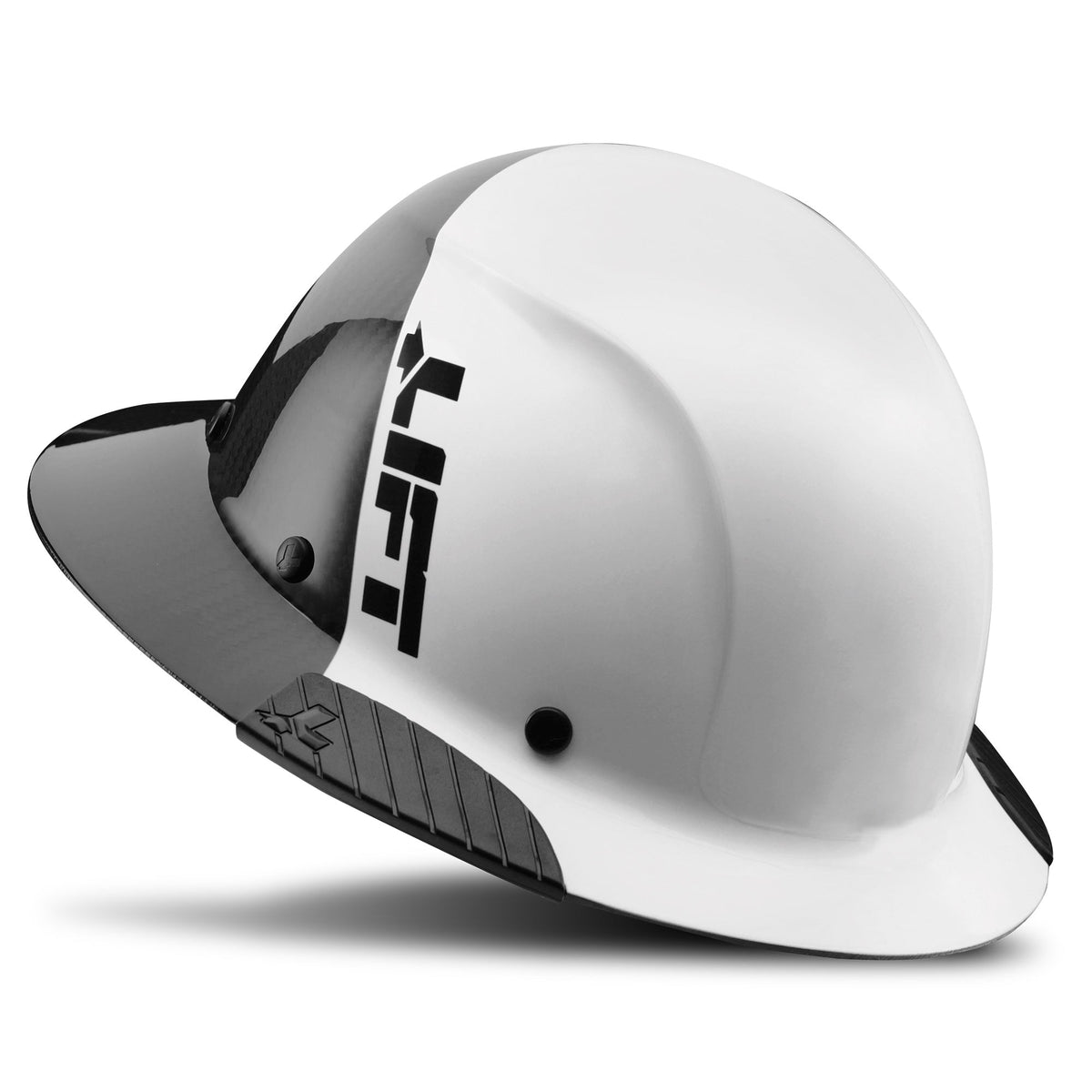 DAX Fifty 50 Carbon Fiber Full Brim Hardhat - White