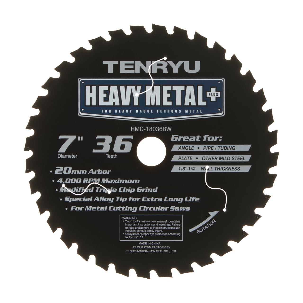 Tenryu HMC-35581DX: 14" x 81 Tooth Heavy Metal Plus Steel Cutting Blade