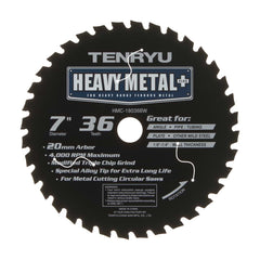 Tenryu HMC-30572DX: 12" x 72 Tooth Heavy Metal Plus Steel Cutting Blade