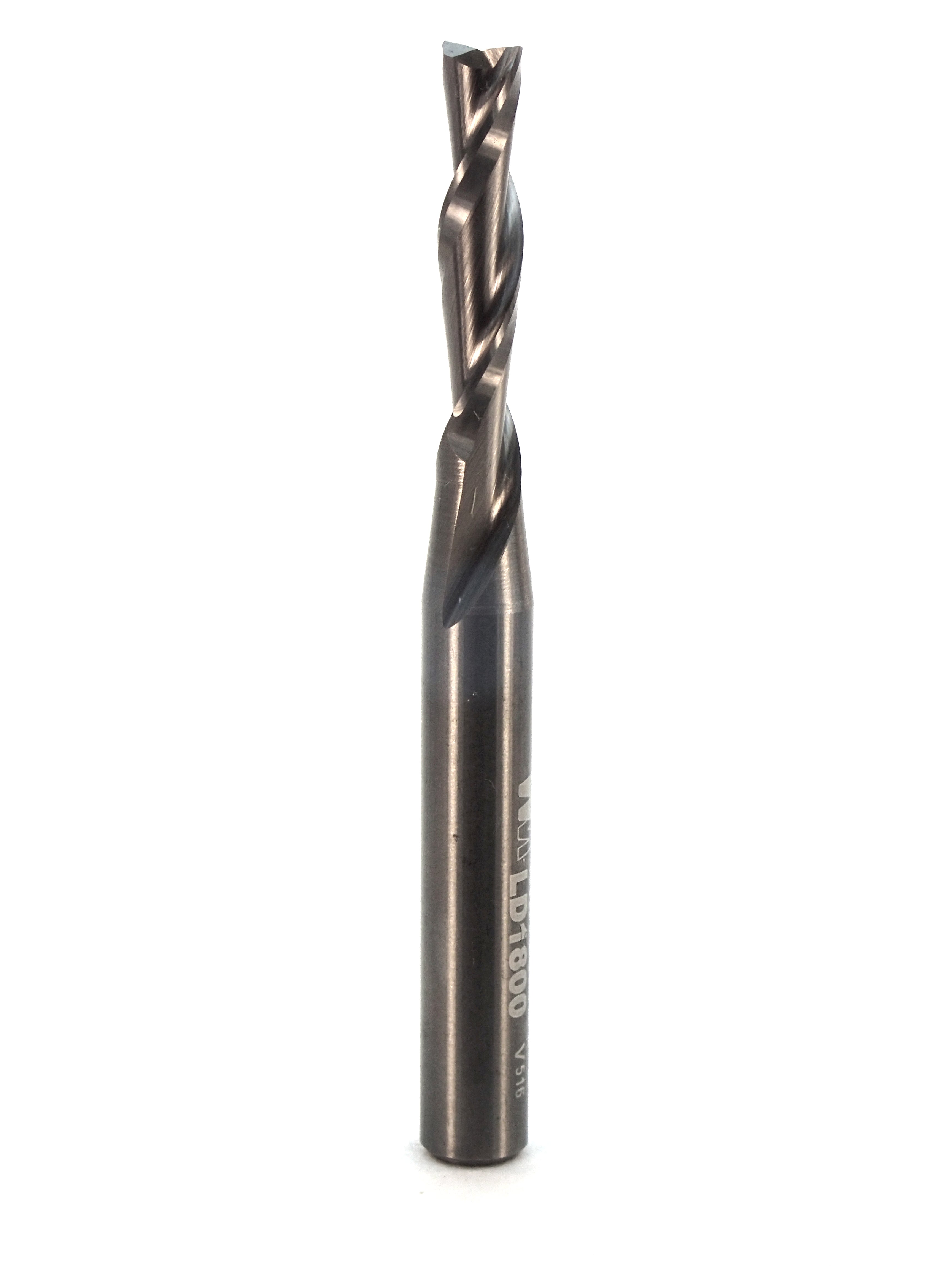 WHITESIDE LD1800 SOLID CARBIDE LEFT HAND DOWN CUT SPIRAL D=3/16" x 3/4" S=1/4"