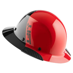 LIFT Safety HDF50-20RD DAX Fifty 50 Full Brim Hard Hat - Ratchet Suspension - Gloss Red/Black