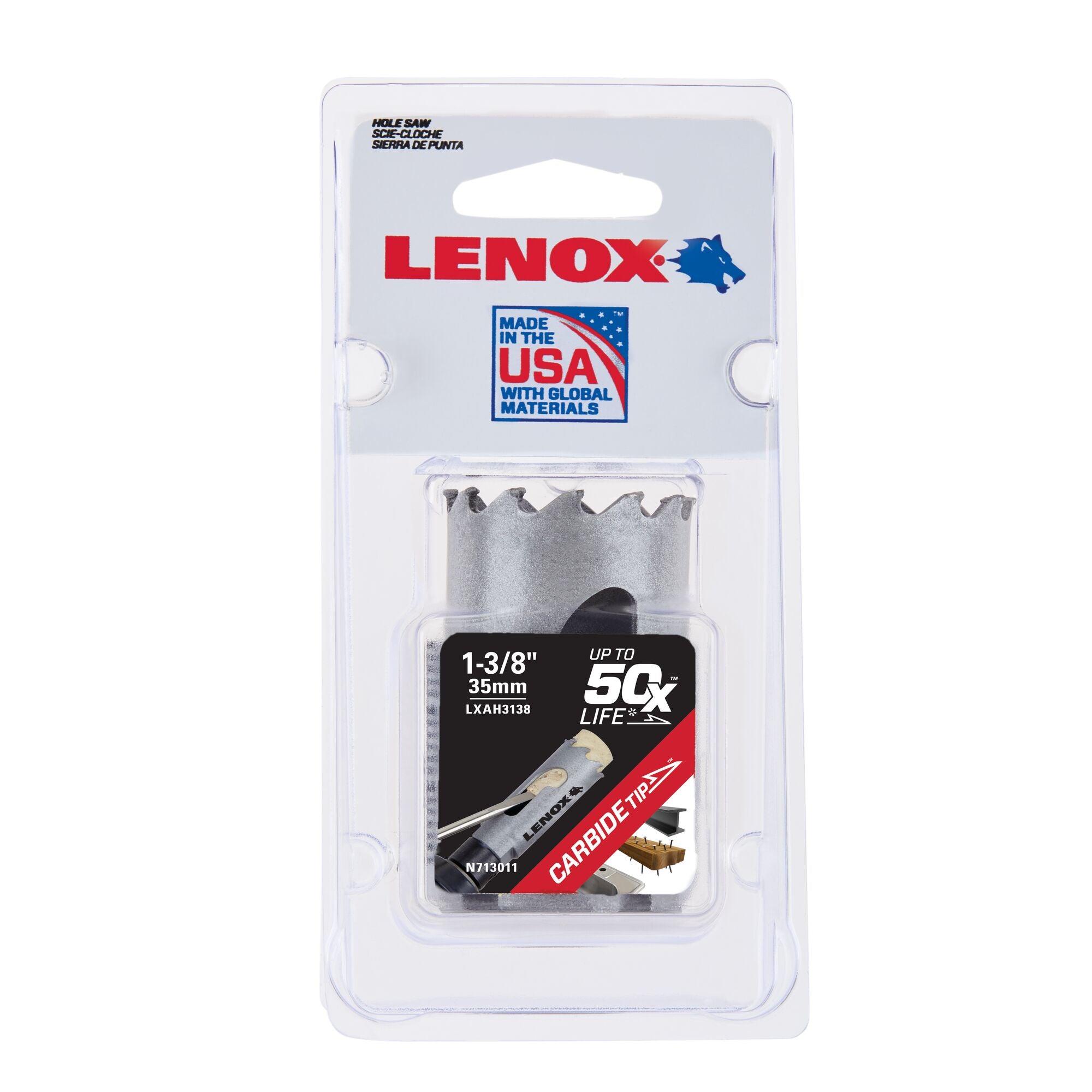 Lenox LXAH3138 1-3/8" (35mm) Carbide Tipped Hole Saw - image 2