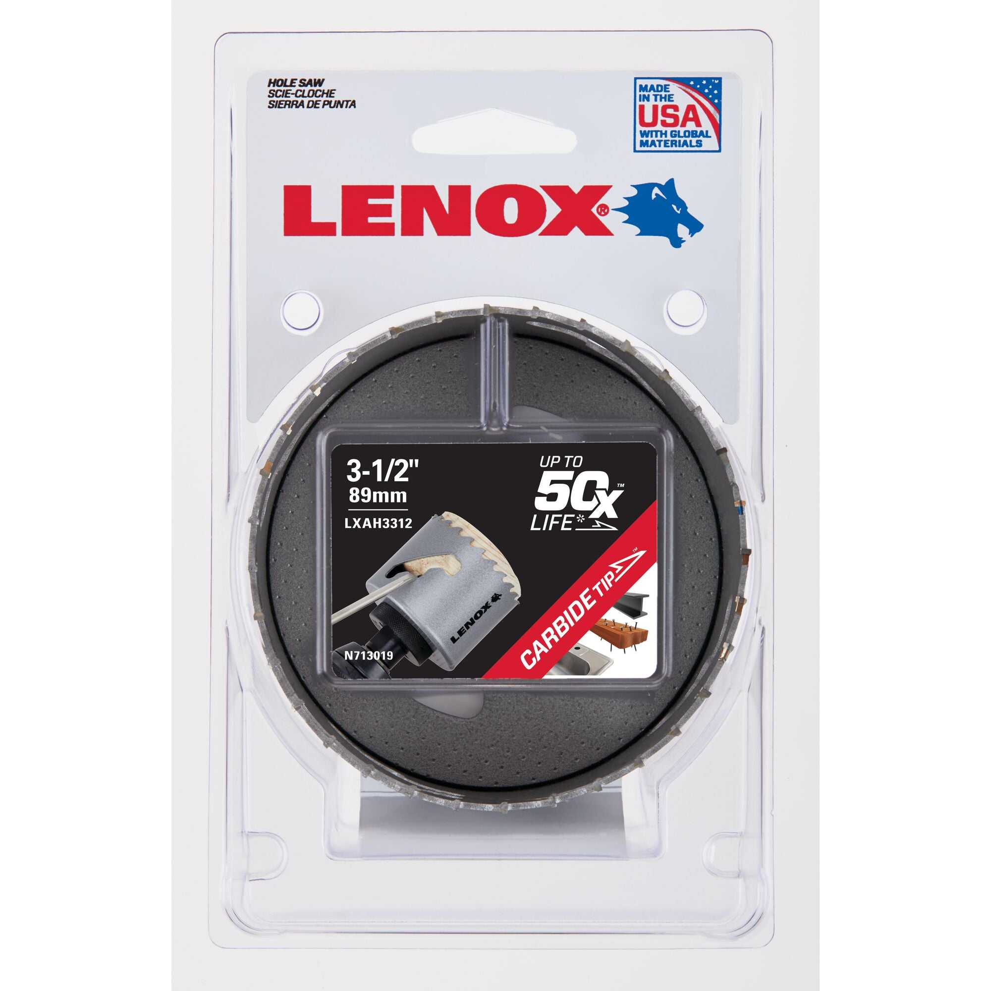 Lenox LXAH3312 3-1/2" (89mm) Carbide Tipped Hole Saw - image 2