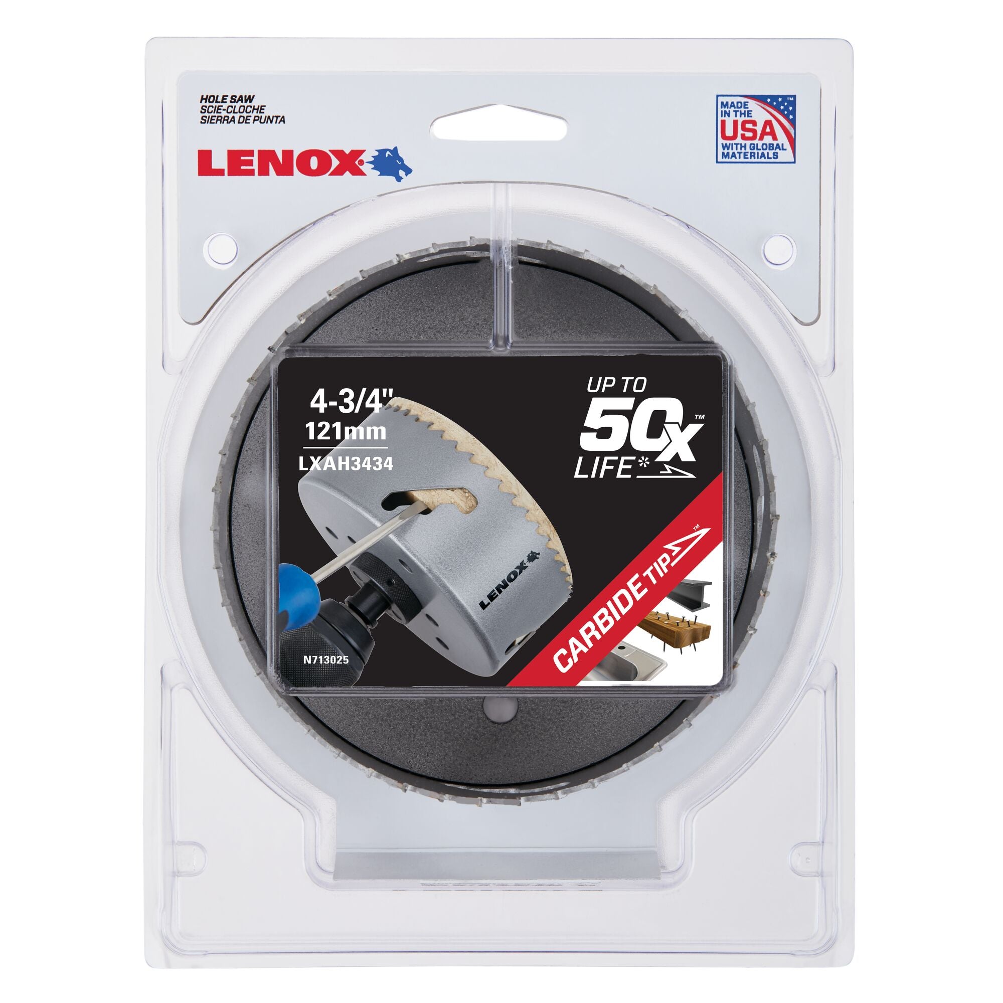 Lenox LXAH3434 4-3/4" (121mm) Carbide Tipped Hole Saw - image 2