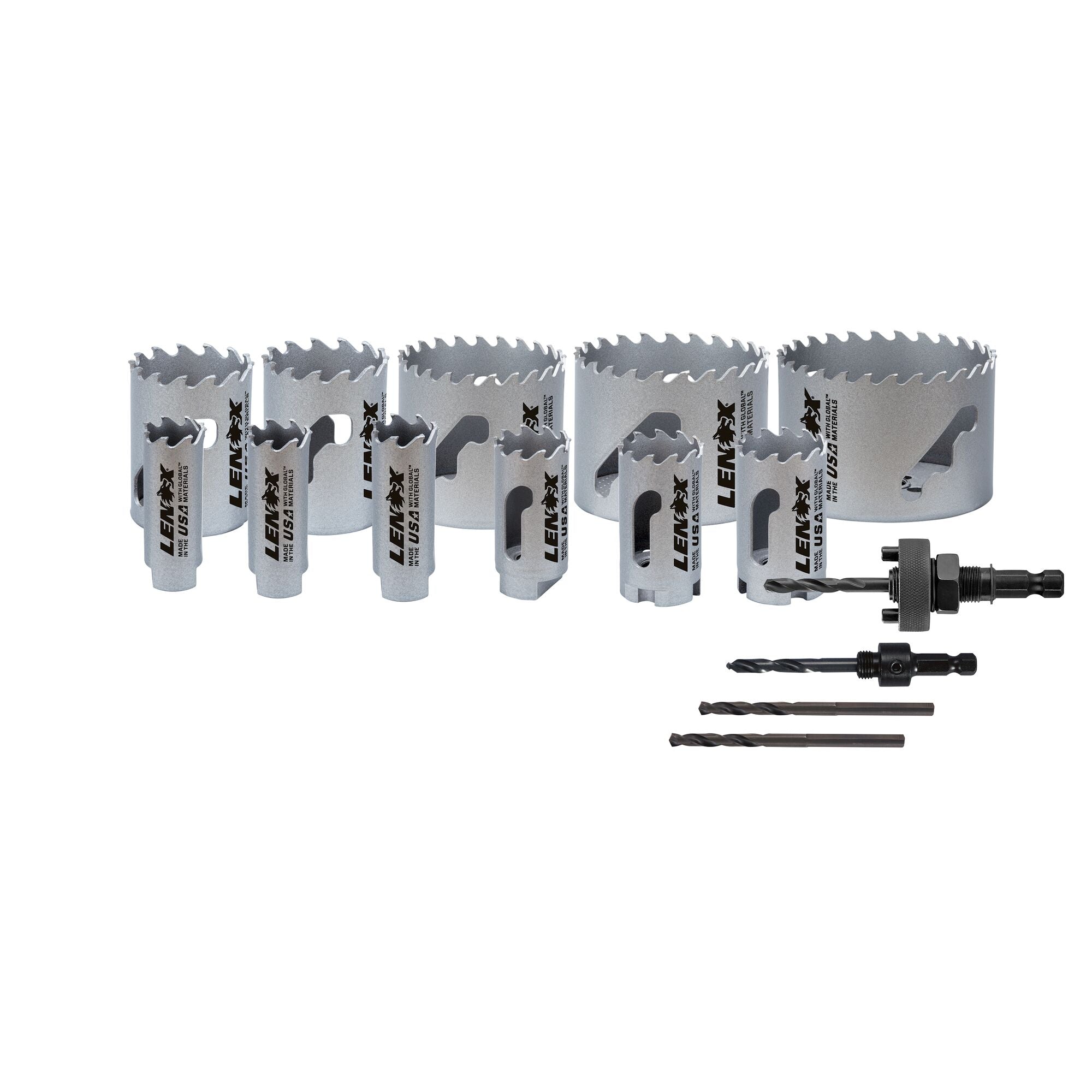 Lenox LXAH3GSET11 Contractor Speed Slot Carbide-Tipped Hole Saw Kit, 15-Piece - image 2