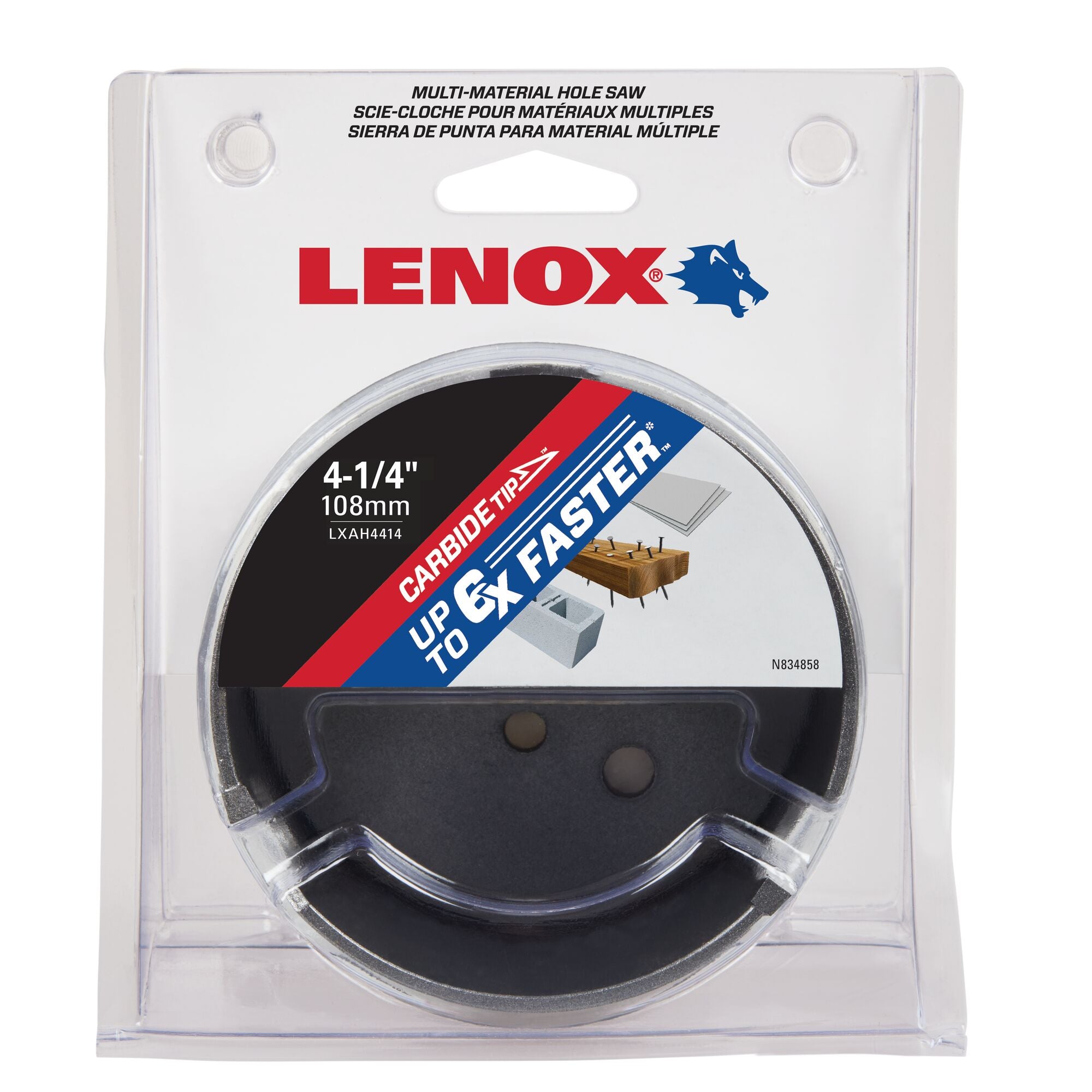 Lenox LXAH4414 4-1/4" (108mm) Multi-Material Carbide Hole Saw - image 2