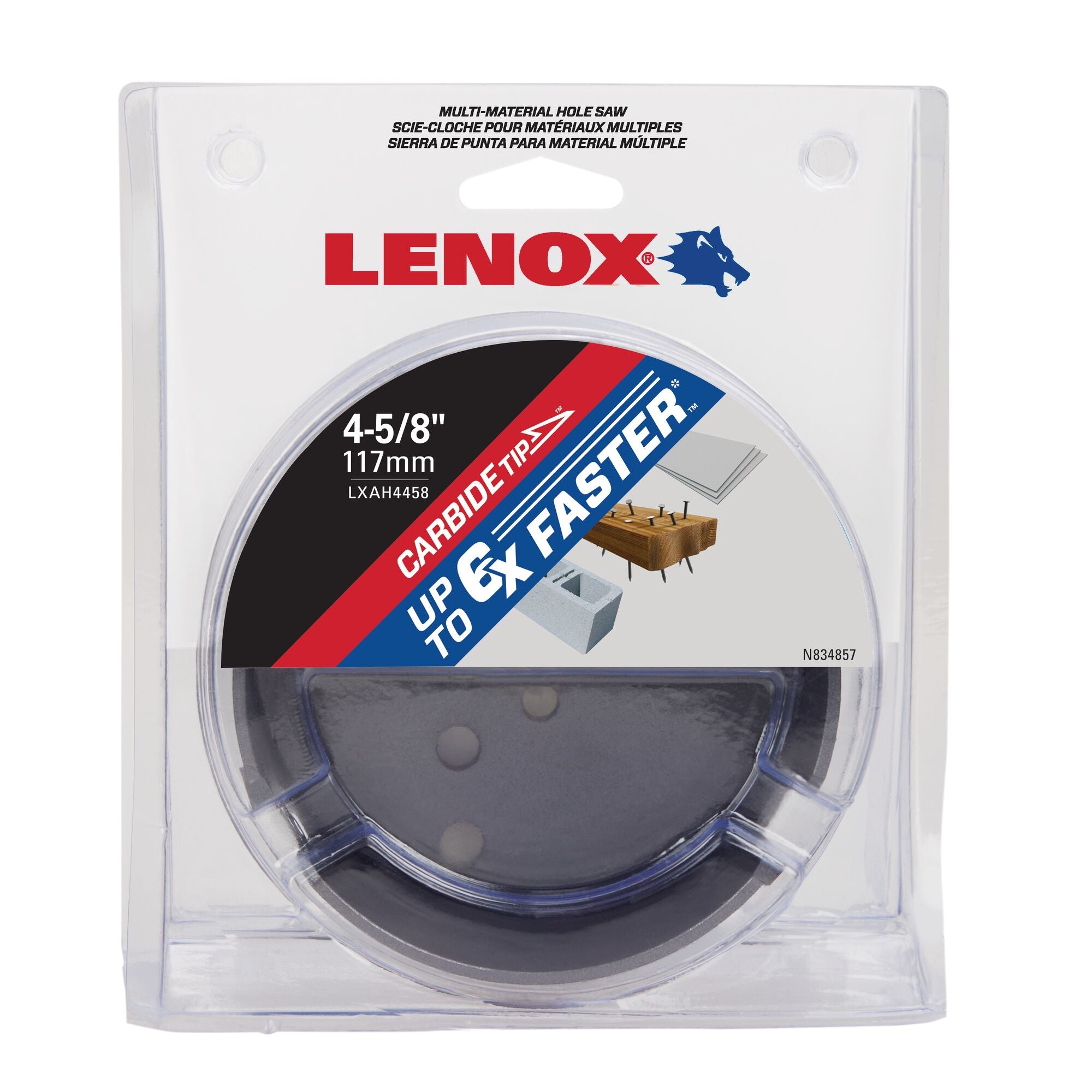 Lenox LXAH4458 4-5/8" (117mm) Multi-Material Carbide Hole Saw - image 2
