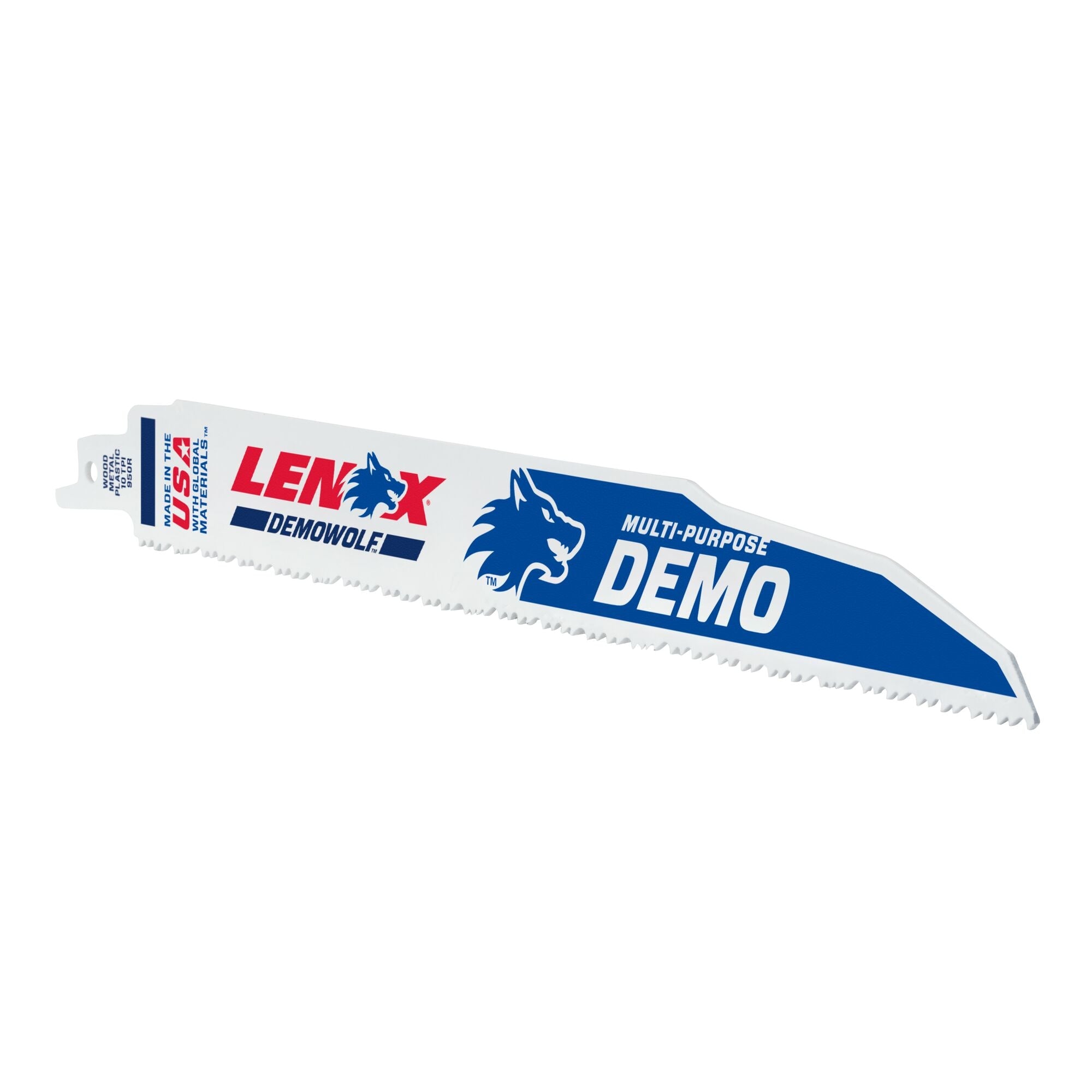 Lenox LXARB950R 9" x 1" x .050" 10 TPI Bi-Metal Reciprocating Saw Blades, 25-Pack - image 3