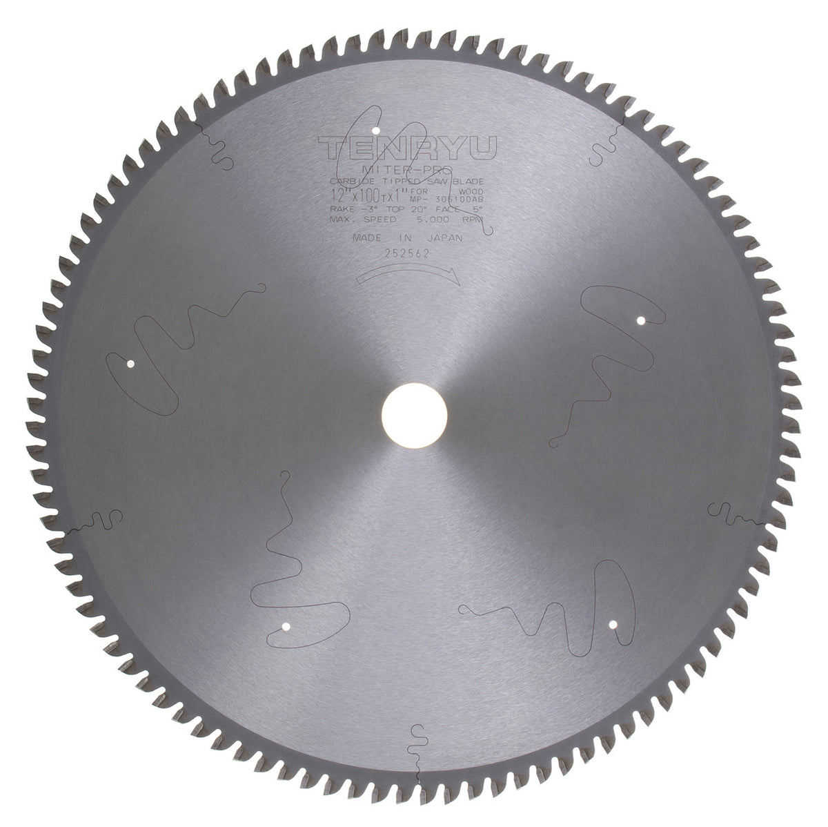 Tenryu MP-305100AB: 12" x 100 Tooth Miter-Pro Plus Miter Saw Blade