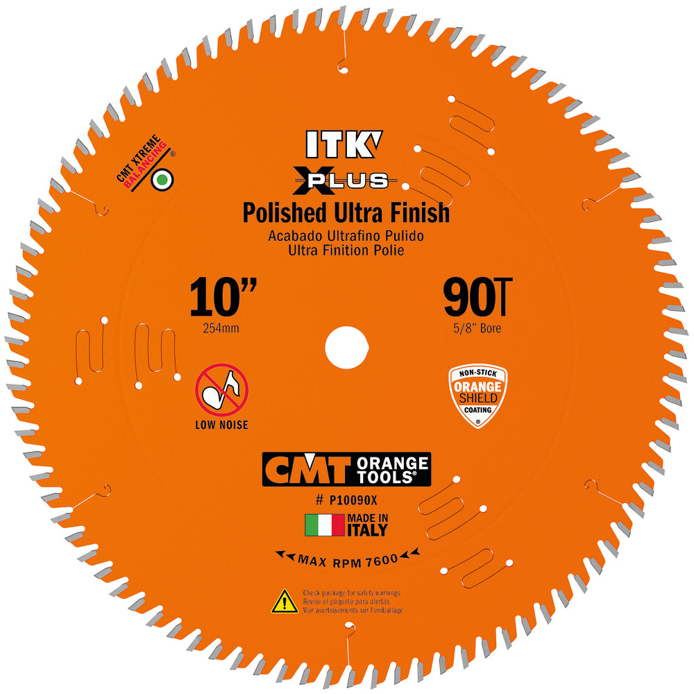 CMT P10090X ITK-XPLUS® ULTRA FINISH 10”x0.087”x0.063”x5/8”<> T=90 Hi-ATB+SHEAR