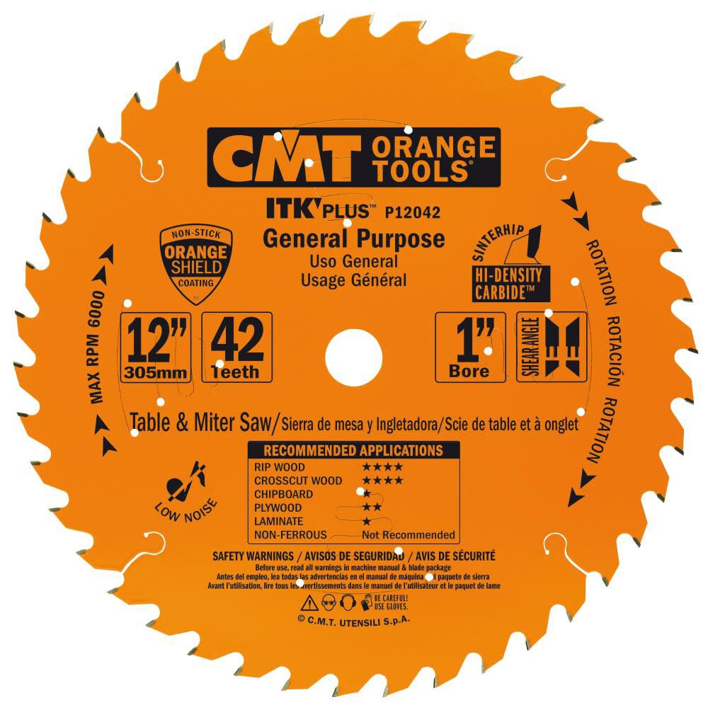 CMT P12042 ITK-PLUS® GENERAL PURPOSE 12”x0.102”x0.071”x1”   T=42 ATB+SHEAR