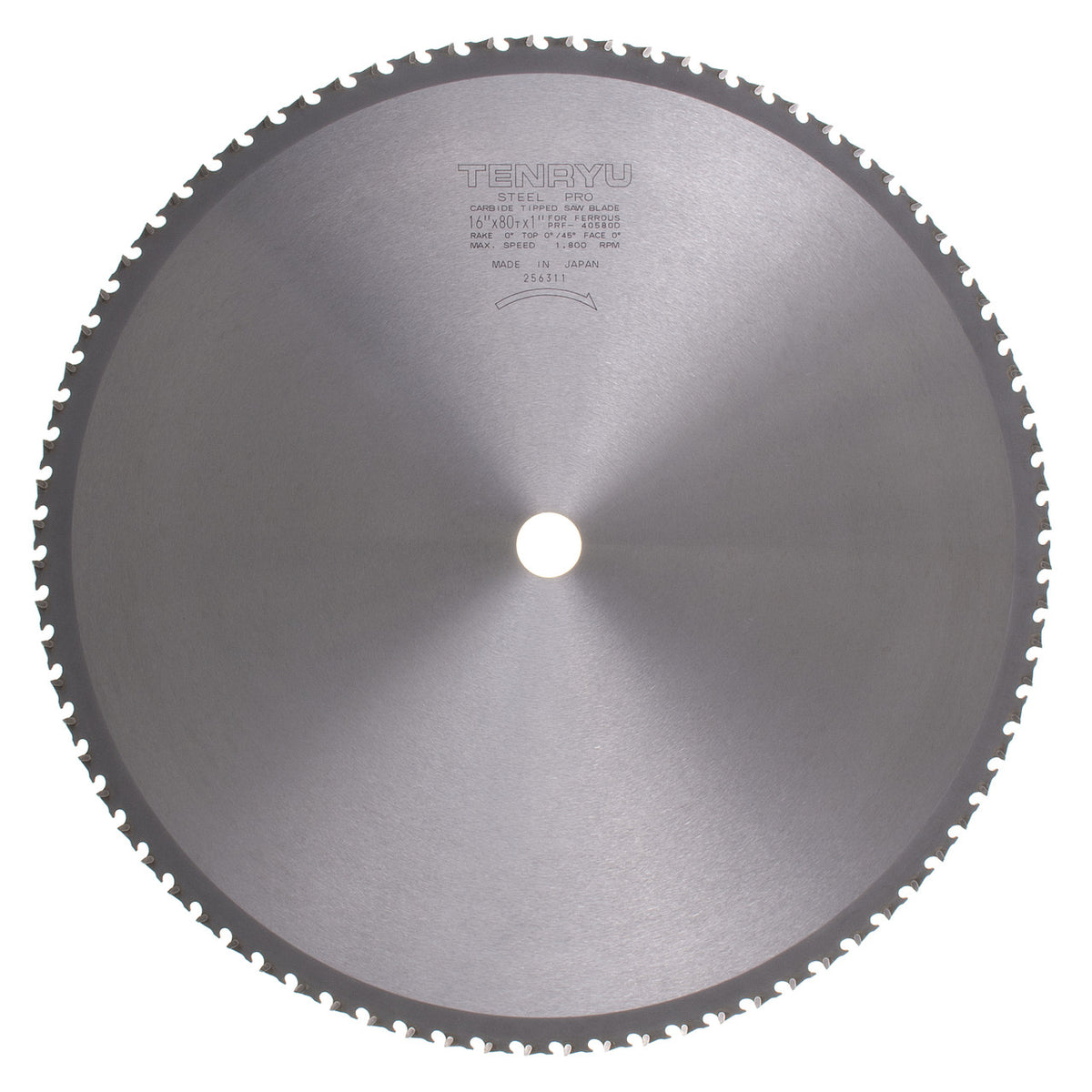 Tenryu PRF-41580D: 16-5/16" x 80 Tooth Steel-Pro Steel Cutting Blade