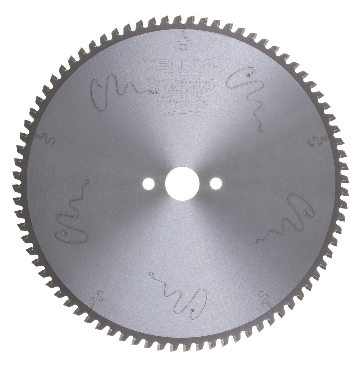 Tenryu PRS-30080: 300mm x 80 Tooth Pro Series Solid Surface Solid Surface Blade