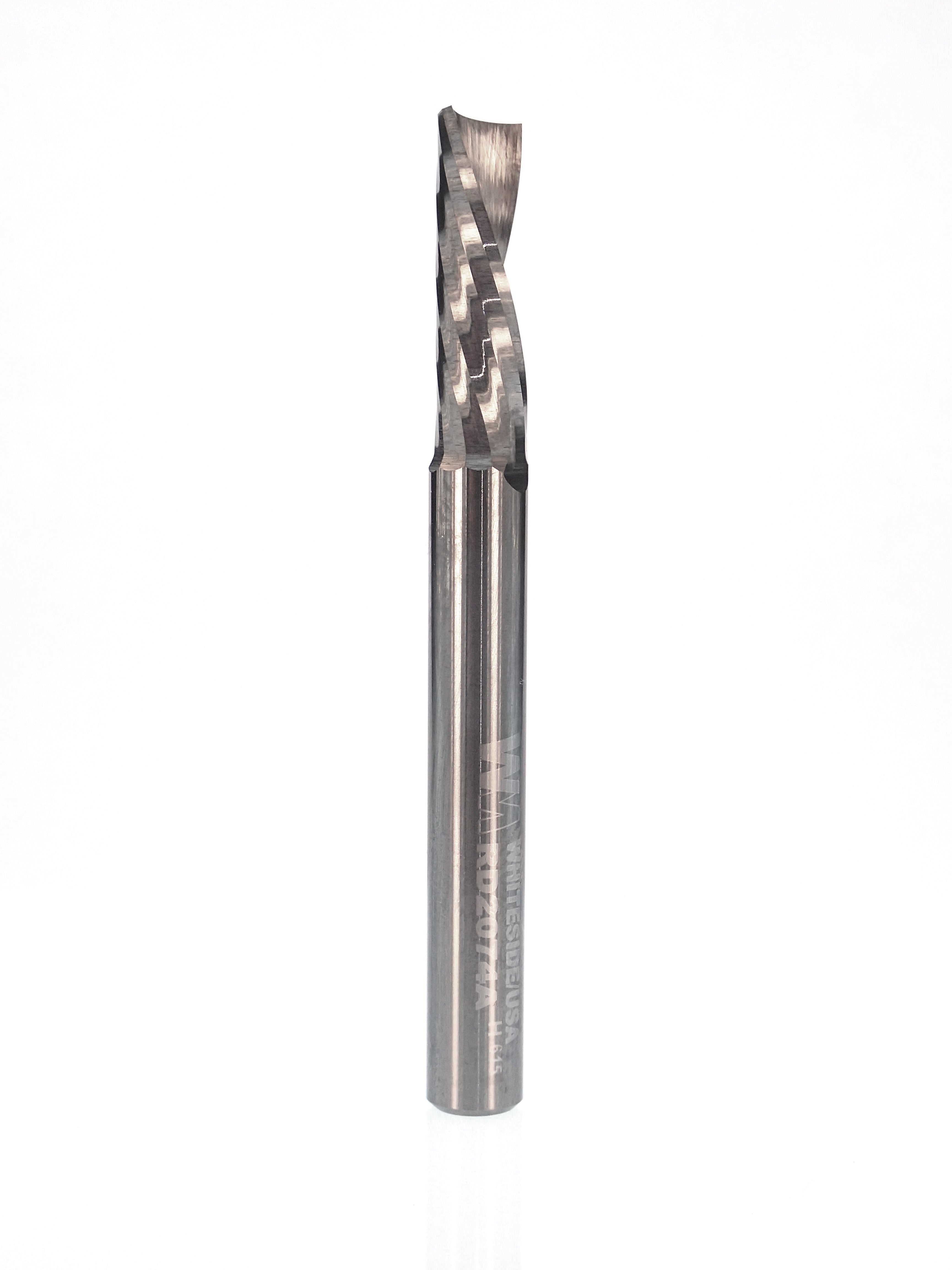WHITESIDE RD2074A SOLID CARBIDE DOWN CUT O-FLUTE SPIRAL D=1/4" x 3/4" S=1/4"