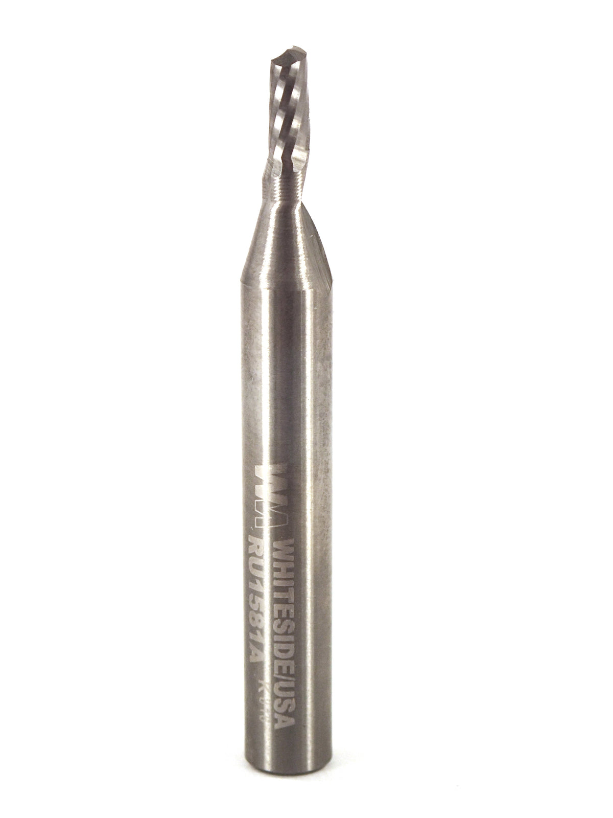 WHITESIDE RU1581A SOLID CARBIDE UP CUT O-FLUTE SPIRAL D=1/8" x 1/4" S=1/4"