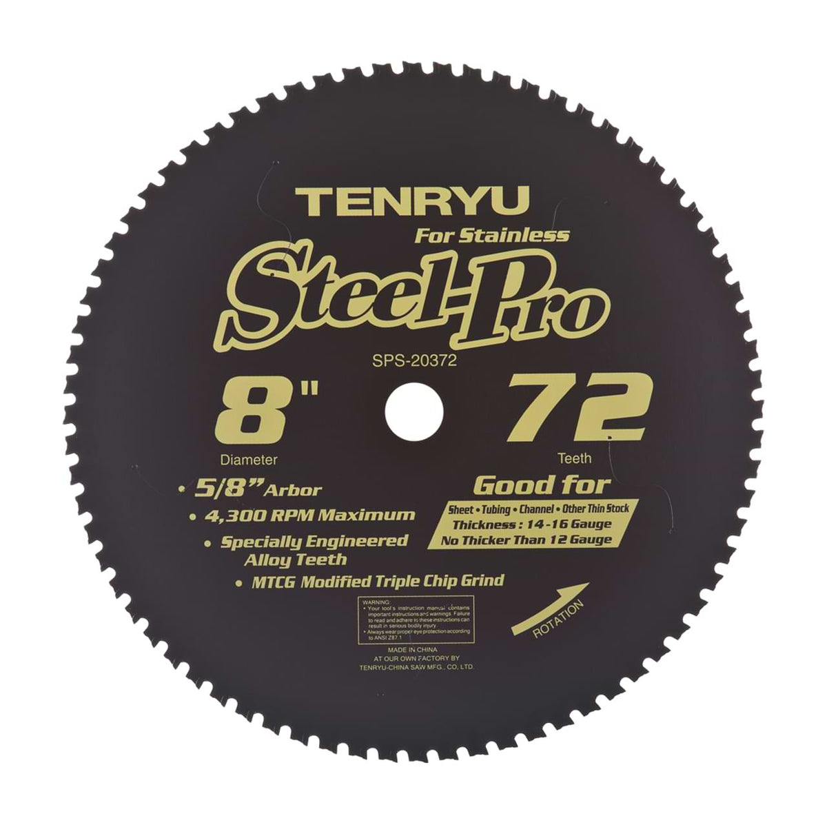 Tenryu SPS-35590A: 14" x 90 Tooth Steel-Pro Stainless Steel Cutting Blade