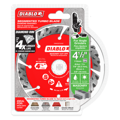 Diablo DMADST0450 4-1/2" Diamond Segmented Turbo Masonry Cut-Off Blade