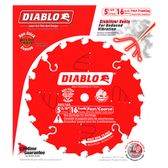 Diablo D0516X 5-3/8" x 16-Teeth Fast Framing Trim Saw Blade for Wood