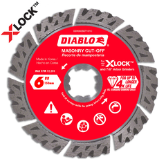 Diablo DDX060SET101C 6" Diamond Segmented Turbo Masonry Cut-Off with X-LOCK arbor