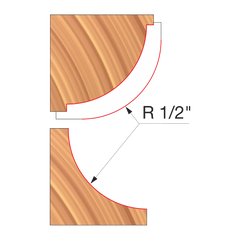 Freud UP136-IC 4-1/4" x 1-23/64" x 1-1/4" Combination Convex & Concave Cutters