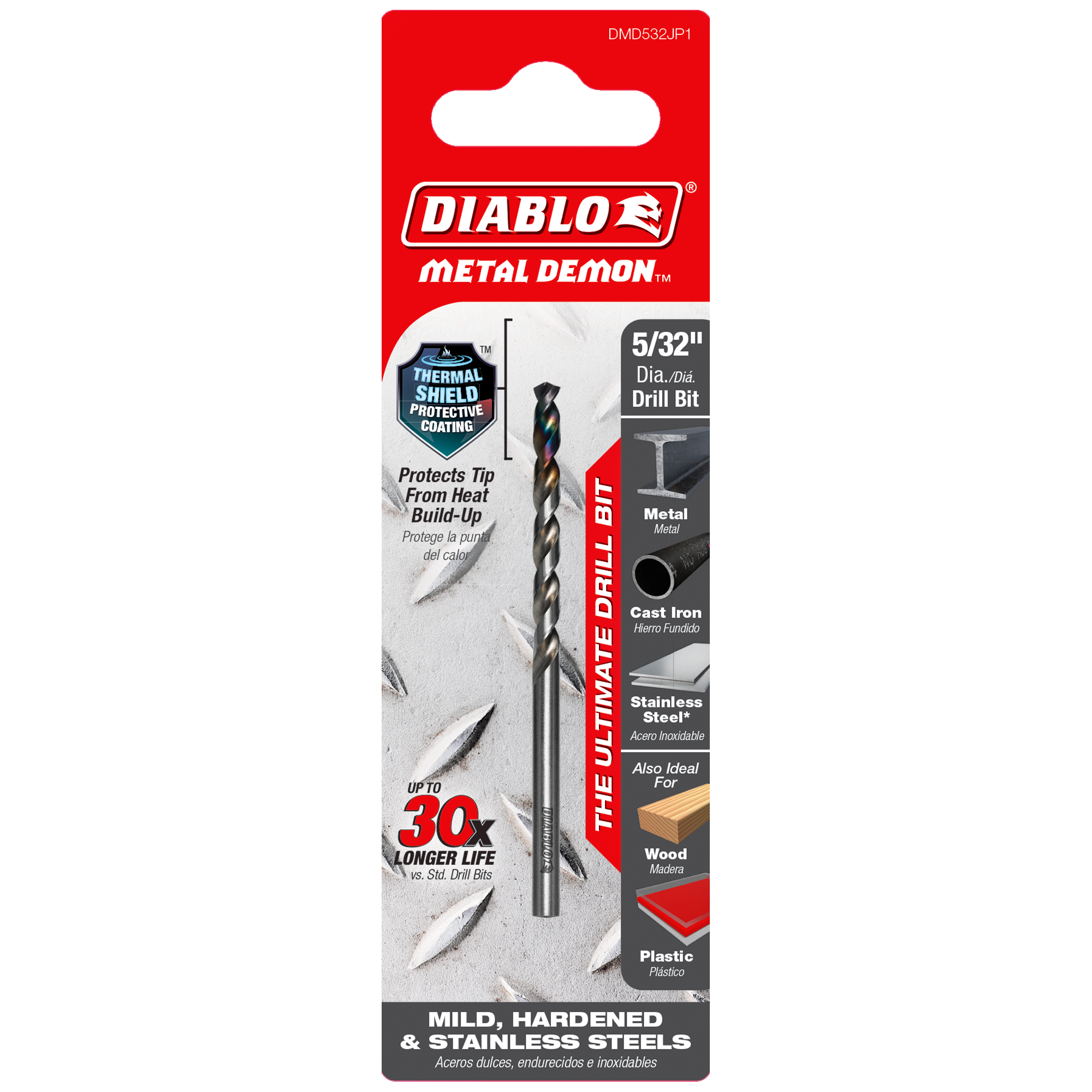 Diablo DMD532JP1 5/32" Metal Demon™ Drill Bit for Mild, Hardened and Stainless Steels