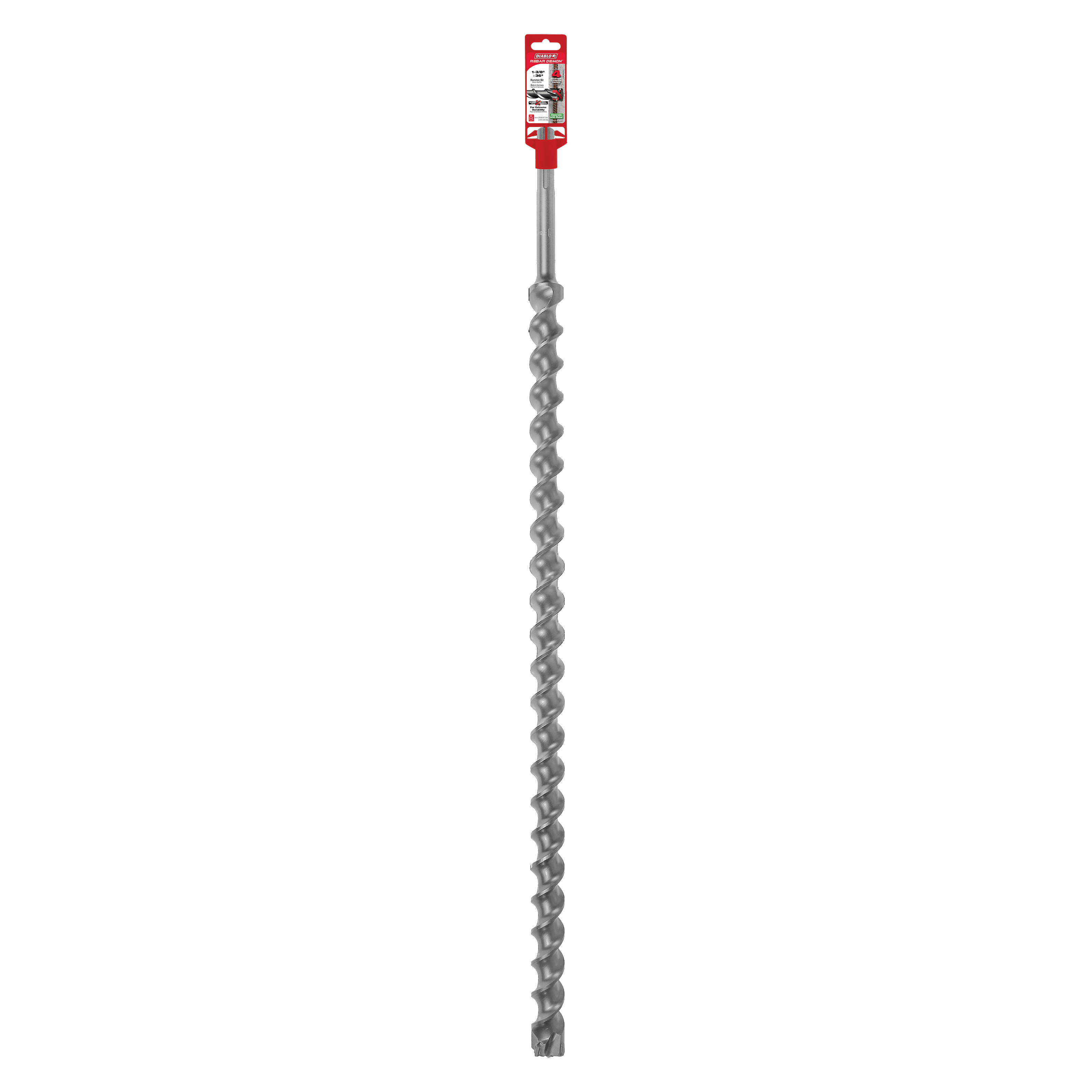 Diablo DMAMX1350 1-3/8" x 31" x 36" Rebar Demon™ SDS-Max 4-Cutter Carbide-Tipped Hammer Drill Bit