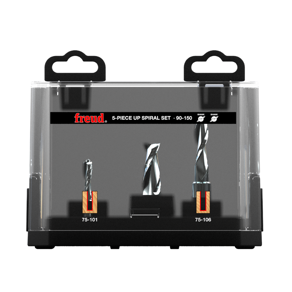 Freud 90-150 5 Piece Up Spiral Bit Set
