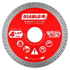 Diablo DMADC0450 4-1/2" Diamond Continuous Rim Masonry Cut-Off Disc