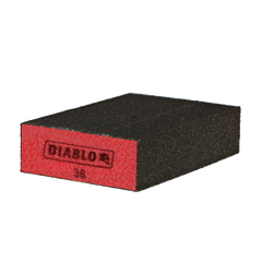 Diablo DFBBLOCCRS01G 4" x 2-1/2" x 1" 36-Grit Flat Edge Sanding Sponge