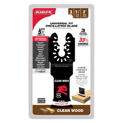 Diablo DOU125JBW3 1-1/4" Demo Demon™ Universal Fit Bi-Metal Oscillating Blades for Clean Wood (3-Pack)