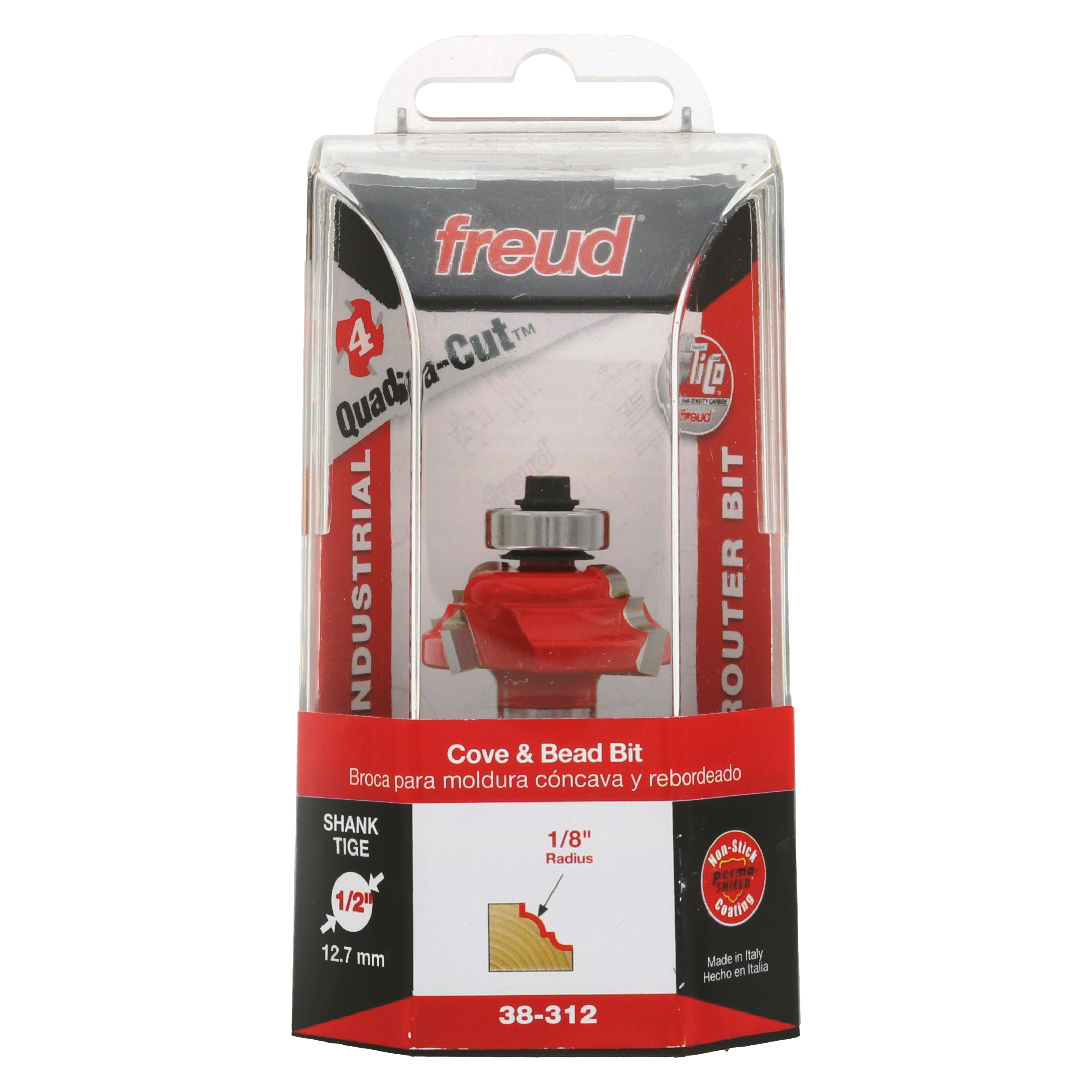 Freud 38-312 1-5/32" (Dia.) Cove & Bead Bit (Quadra-Cut)