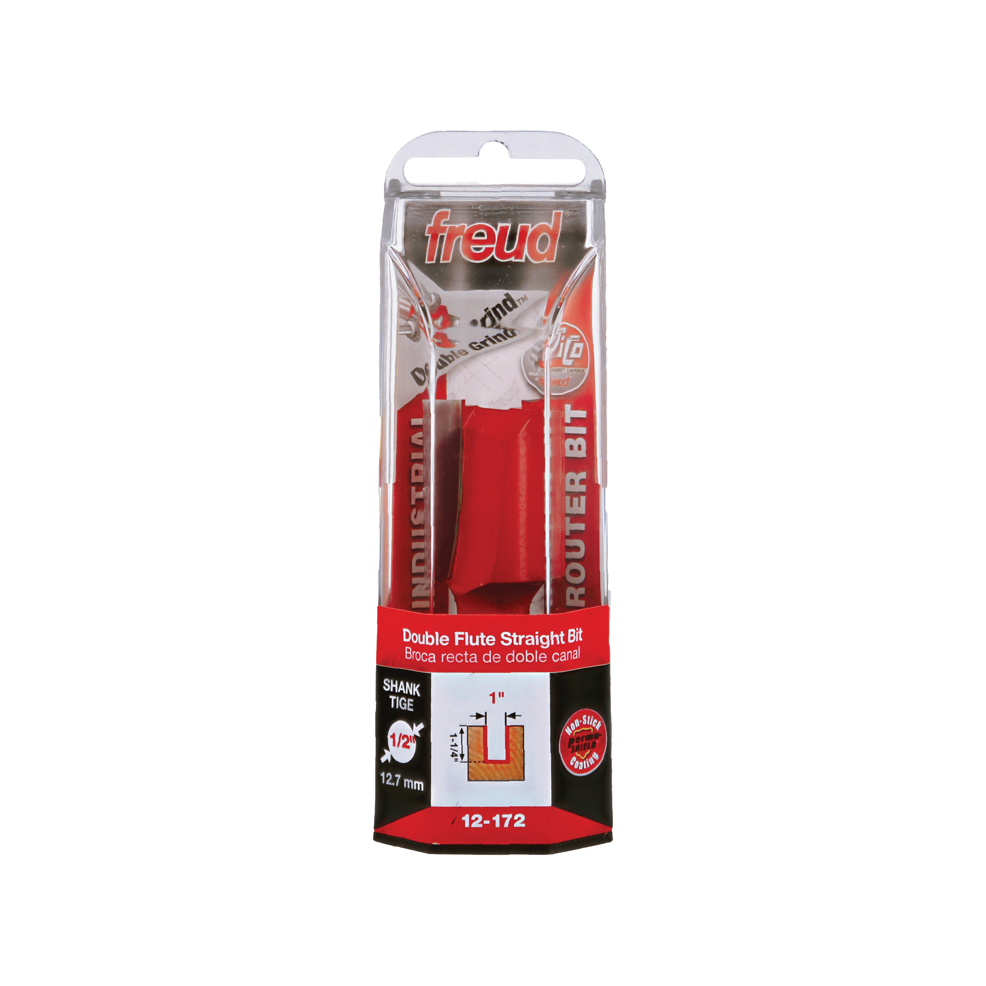 Freud 12-172 1" (Dia.) Double Flute Straight Bit (Eclipse Grind)