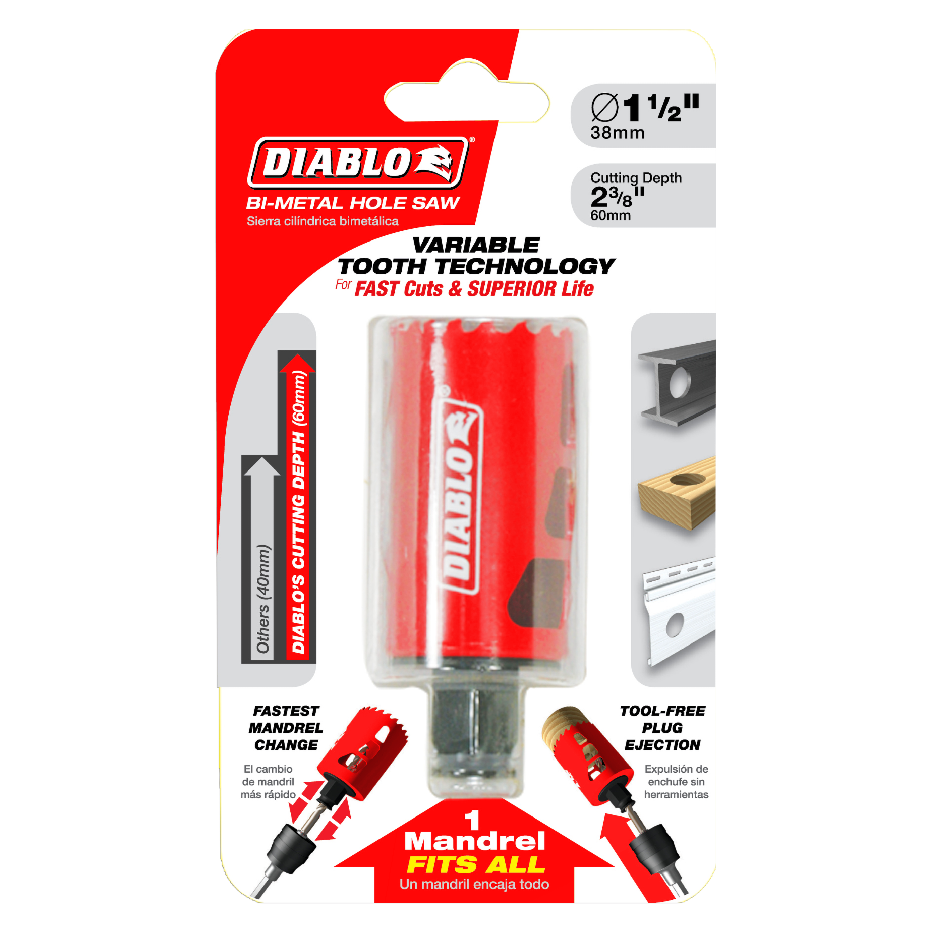 Diablo DHS1500 1-1/2" Bi-Metal Hole Saw