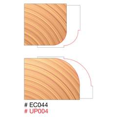 Freud UP004-IC 3-9/16" x 1" x 1-1/4" Combination 1/4" & 1/2" Round Over Cutters