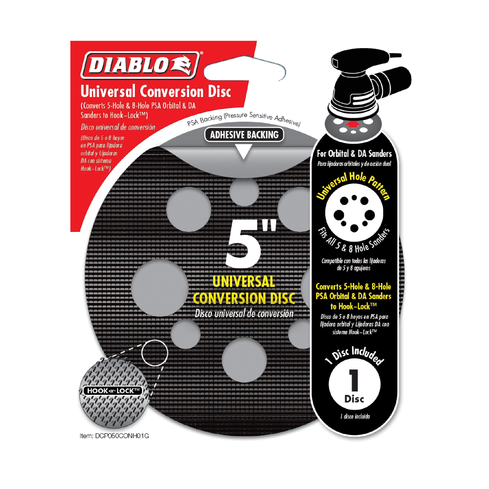 Diablo DCP050CONH01G 5" Random Orbital Sander Universal Conversion Disc