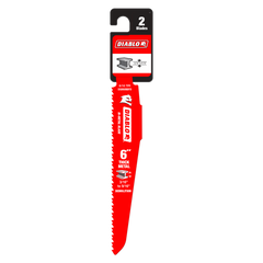 Diablo DS0608BFD2 6" 8/10TPI Bi-Metal Reciprocating Saw Blades for Thick Metal