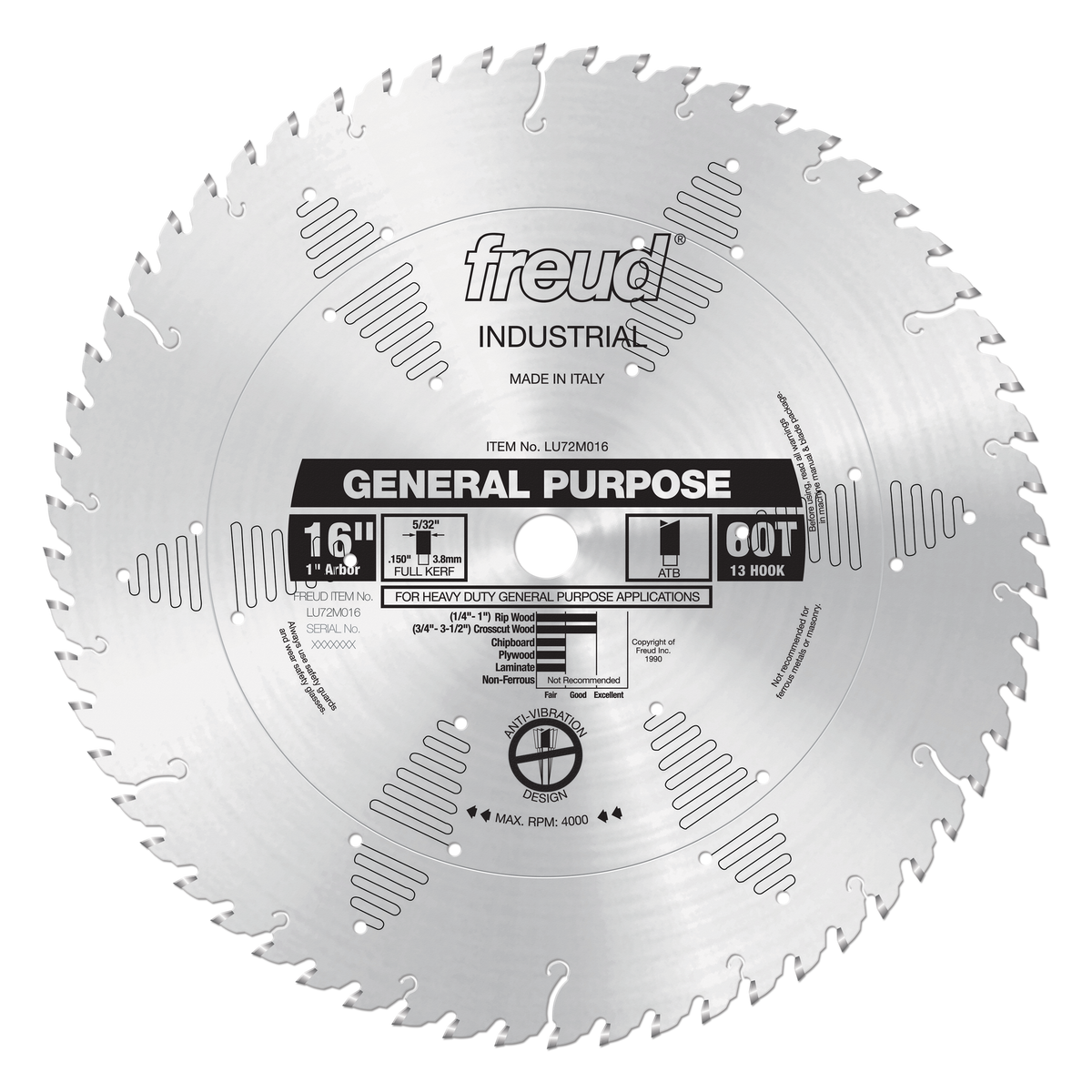 Freud LU72M016 16" General Purpose Blade