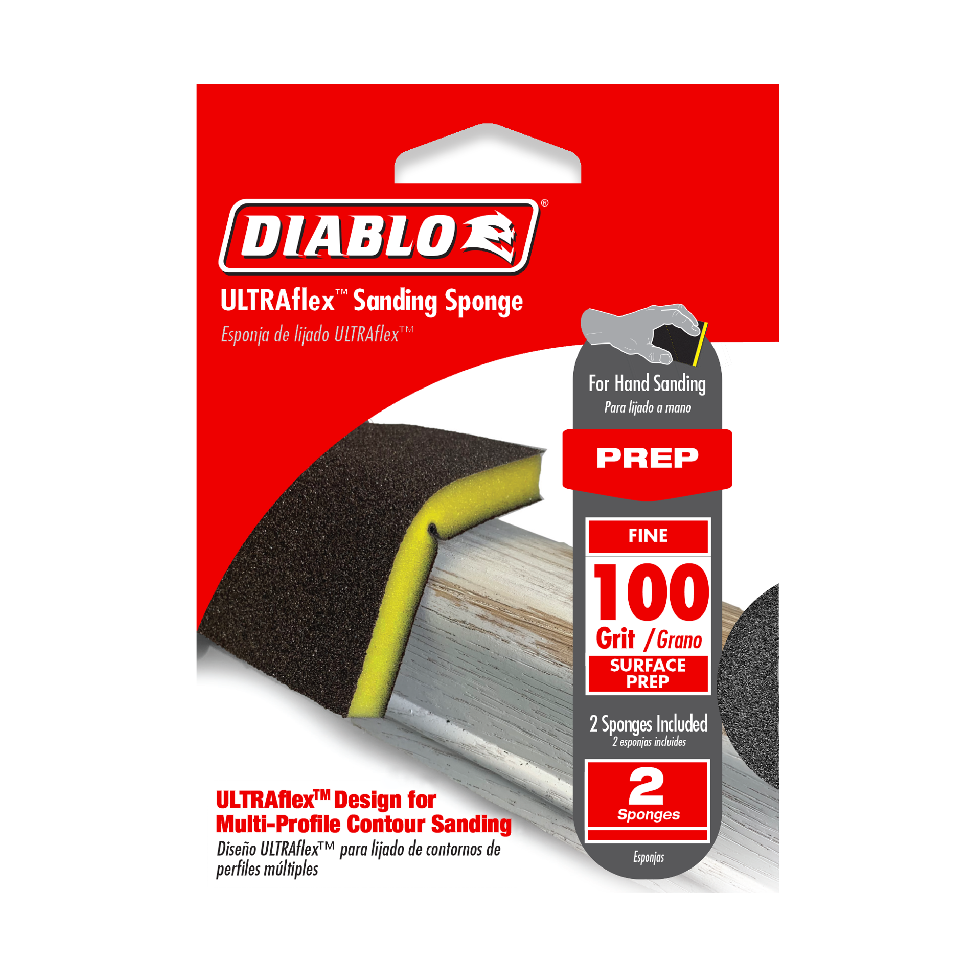 Diablo DFPFLEXFIN02G 100-Grit ULTRAflex™ Sanding Sponges (2-Piece)