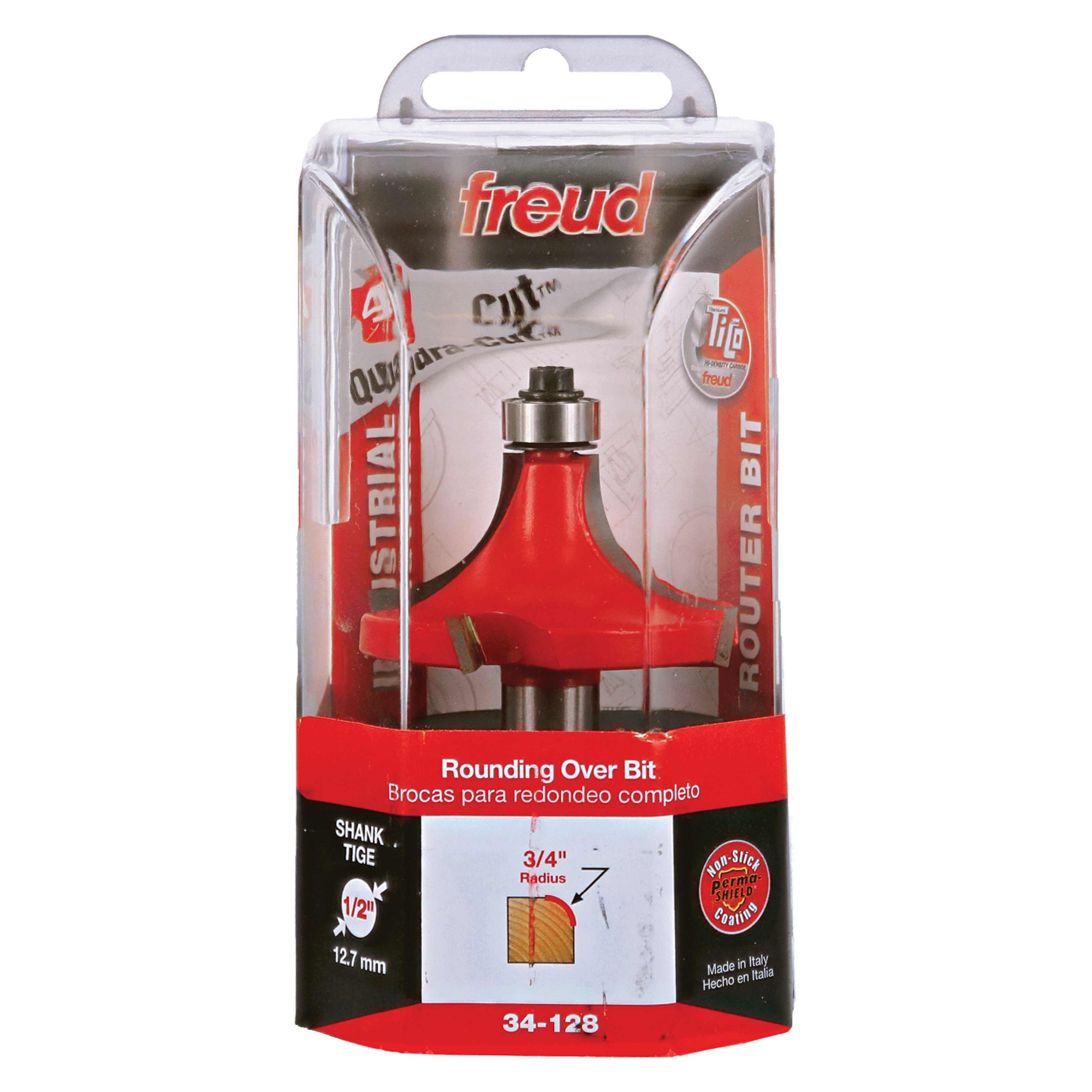 Freud 34-128 3/4" Radius Rounding Over Bit (Quadra-Cut)