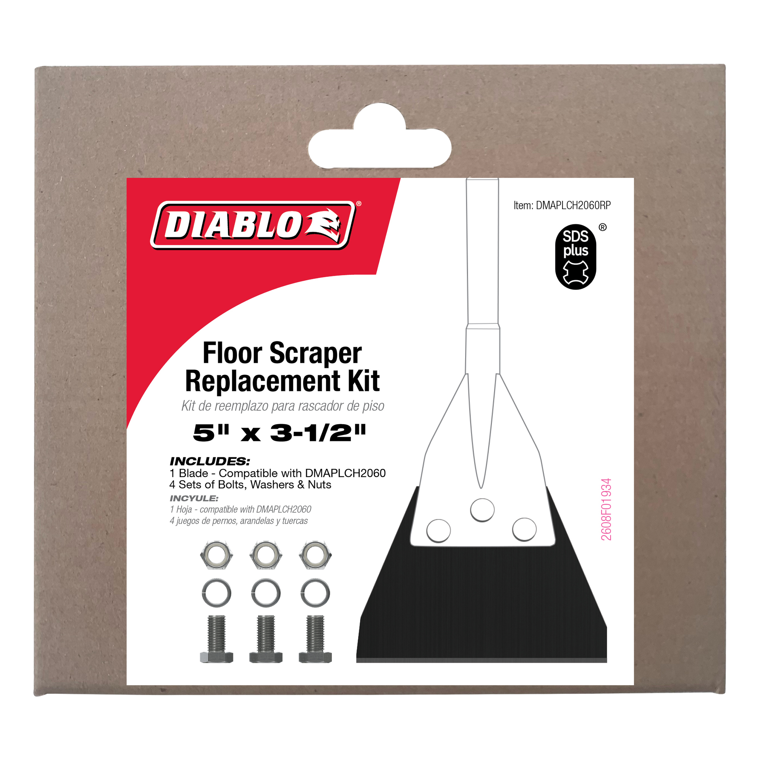 Diablo DMAPLCH2060RP SDS-Plus Floor Scraper Replacement Kit (for DMAPLCH2060)