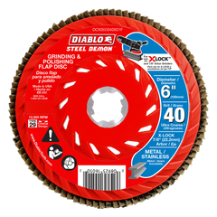 Diablo DCX060040X01F 6" 40-Grit X-LOCK Steel Demon™ Flap Disc for Metal