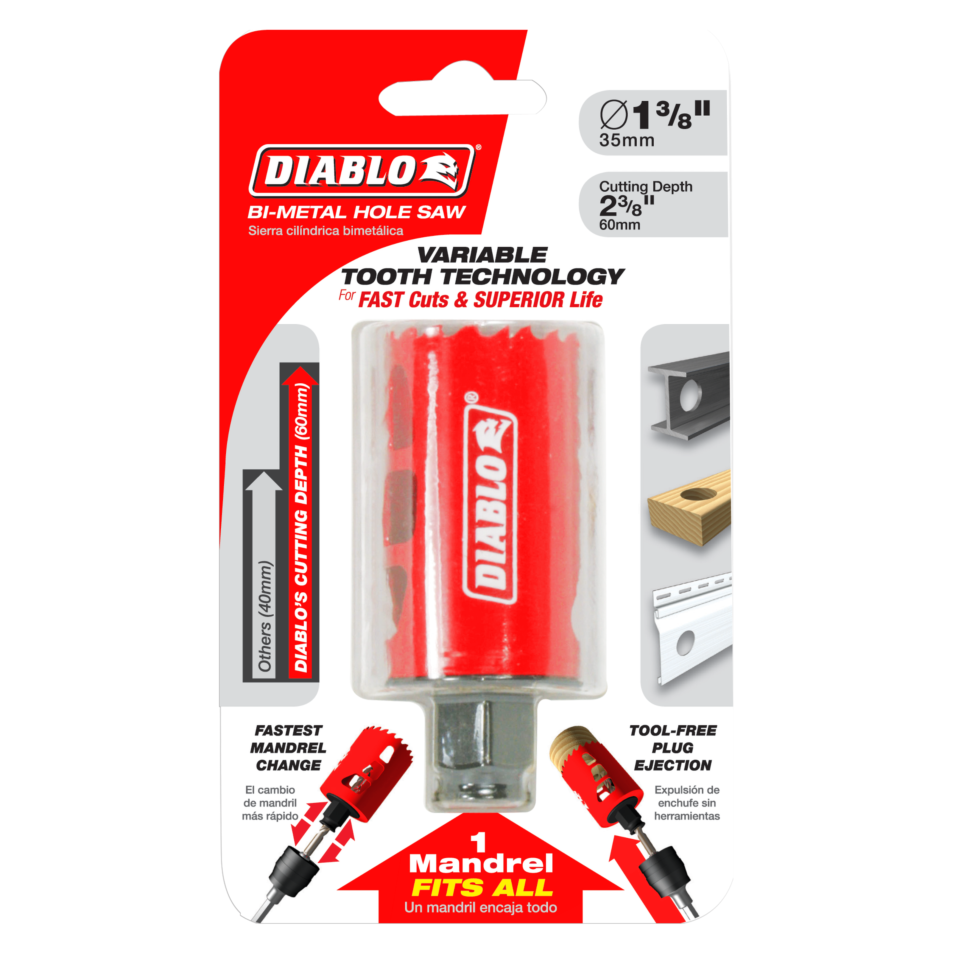Diablo DHS1375 1-3/8" Bi-Metal Hole Saw