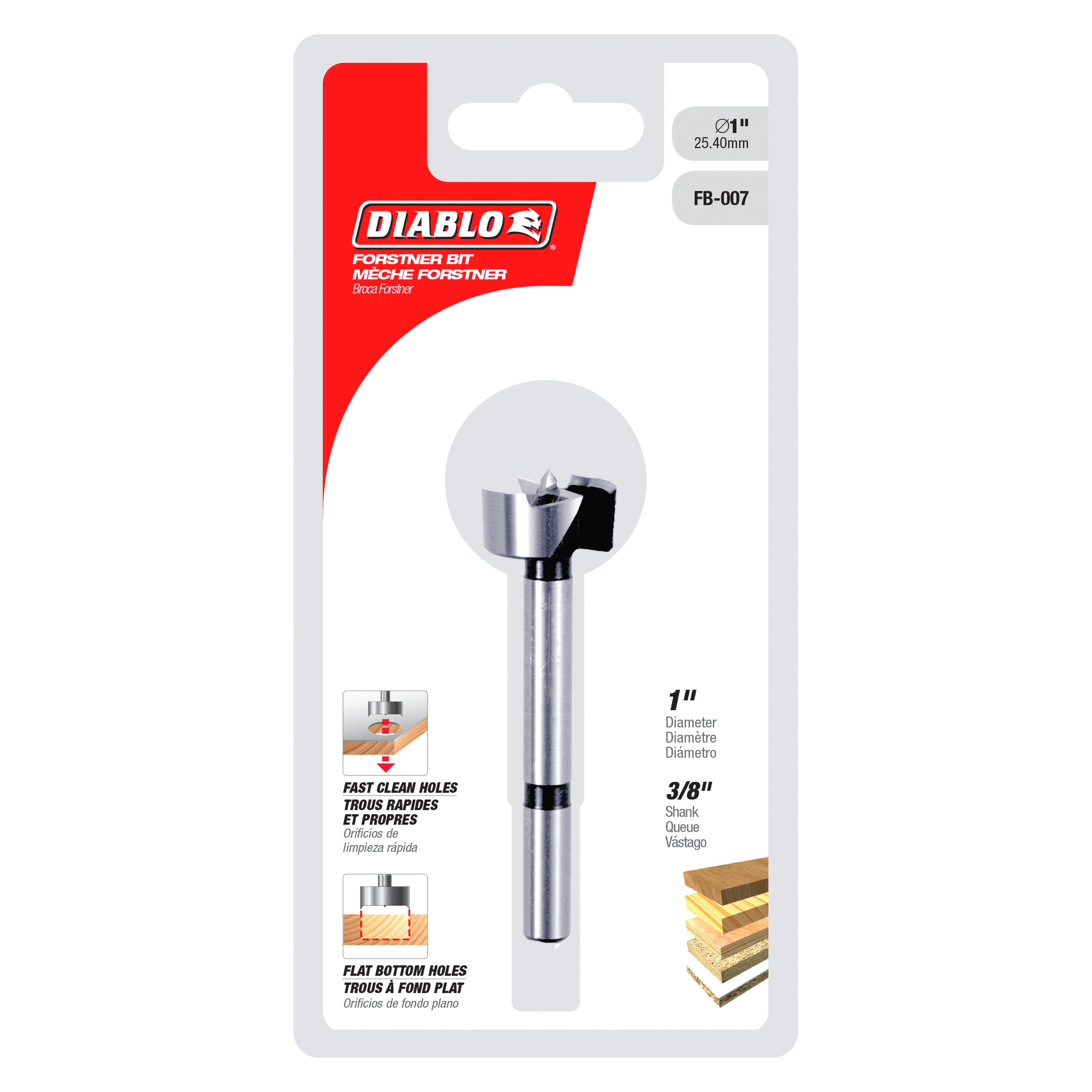 Diablo FB-007 1" Forstner Bit for Wood