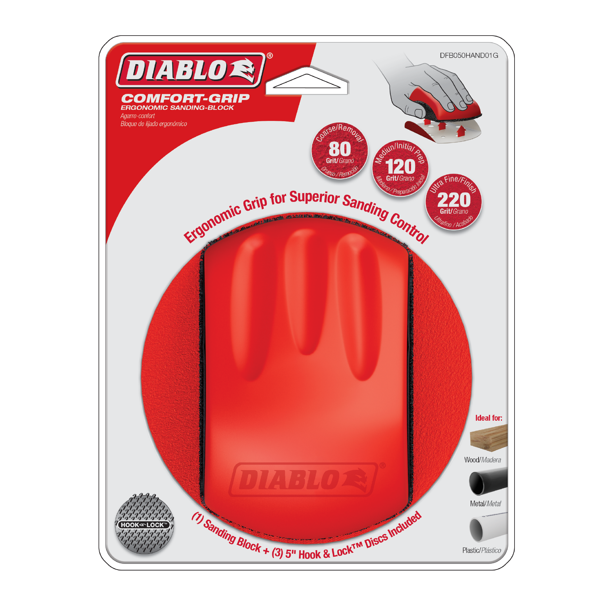 Diablo DFB050HAND01G Diablo Comfort-Grip™ Hand Sanding Block