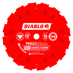 Diablo D1216LF 12" x 16-Teeth PergoBlade™ Saw Blade for Laminate and Wood Flooring