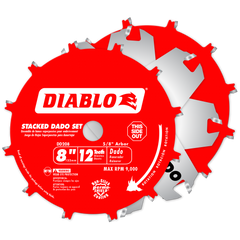 Diablo DD208H 8" x 12-Teeth Carbide Stacked Dado Saw Blade Set