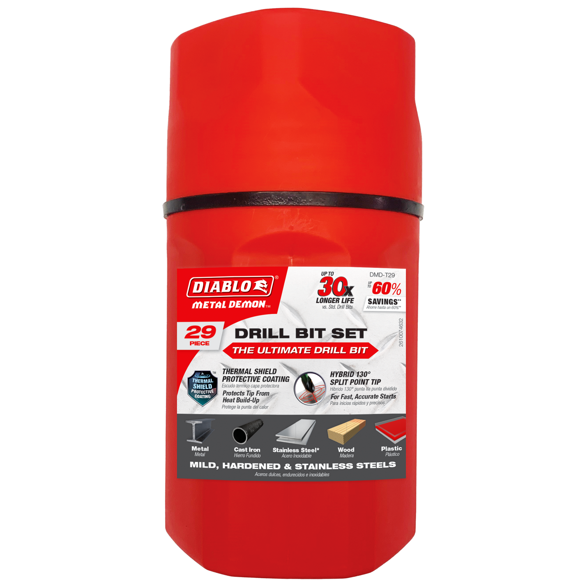Diablo DMD-T29 29 pc Metal Demon™ Drill Bits Set for Mild, Hardened and Stainless Steels