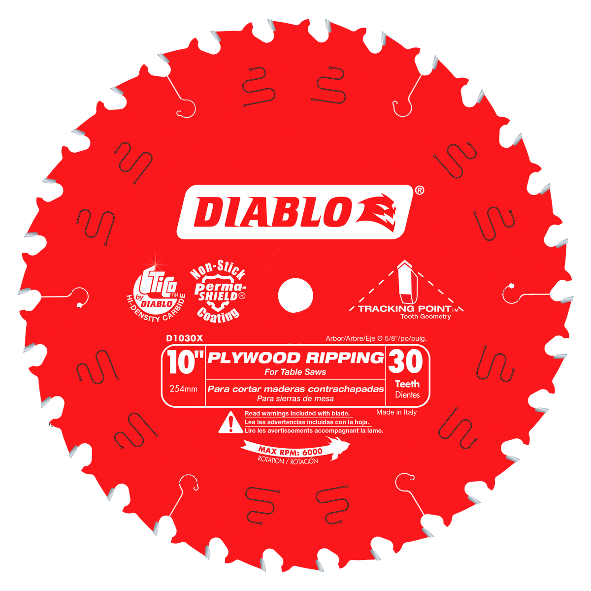 Diablo D1030X 10" x 30-Teeth Plywood Ripping Saw Blade